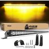imageNilight  40007CA 51Inch 250W Super Slim Spot Flood Combo Bar Driving Fog Single Row Off Road LED Lights2 Style Mounting Brackets WhiteAmber