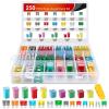 imageNilight  50018R 240pcs Standard and Mini Blade Fuses Set5A 75A 10A 15A 20A 25A 30A ATC APR ATO ATS Standard and ATM APM Mini Automotive Blade Fuse Assortment Kit BlackSliverPinkGreen250PCS Fuses  box fuses