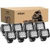 imageNilight  NI 06A18W LED Light Bar 8PCS 18W 1260lm Spot led pods Driving Fog Light Off Road Lights Bar Jeep Lamp2 years Warranty4 Inch