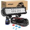 imageNilight  ZH084 LED Light Bar 12Inch 72W Spot Flood Combo LED Off Road Lights 12V 5Pin Rocker Switch Wiring Harness Kit One Lead 2 Years Warranty12 Inch 72W light Wiring Harness