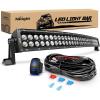 imageNilight  ZH410 32Inch 180W Curved LED Light Bar Work Light Spot Flood Combo Offroad Driving Lights with 16AWG Wiring Harness Kit 2 Year Warranty32Inch Curved 180W Light Wiring Harness