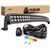 imageNilight  ZH410 32Inch 180W Curved LED Light Bar Work Light Spot Flood Combo Offroad Driving Lights with 16AWG Wiring Harness Kit 2 Year Warranty54Inch Curved 312W Light Wiring Harness
