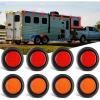 imageNilight 10 PCS 34 Inch Round Mini LED Clearance Light LED Front Rear Side Marker Indicator Light Bullet Marker Light for Truck RV Car Bus Trailer Van Caravan Boat 12V RedAmberRedAmber 8cs