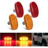 imageNilight 10 PCS Amber Red 38 Inch 6 LED Side Marker Front Rear Indicator Clearance Lamp for 12V Truck Trailer RV Cab Boat Bus LorryAmberRed F250 350 450 550 20112022