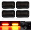 imageNilight 10 PCS Amber Red 38 Inch 6 LED Side Marker Front Rear Indicator Clearance Lamp for 12V Truck Trailer RV Cab Boat Bus LorrySmoked AmberRed SilveradoSierra 20152020