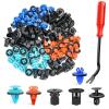 imageNilight 1115Pcs Car Push Retainer Clips Auto Fasteners Kit 32 Most Popular Sizes Nylon Bumper Fender Rivets with 5 Fasteners Remover 10 Cable Ties for Toyota GM Ford Honda Chevy180Pcs1tool