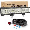 imageNilight 135 Inch Side Shooter LED Light Bar Quadruple Row Spot Flood Combo Lights wWiring Kit for Fog Driving Work Lighting on Truck SUV ATV UTV Pickup Van Boat Tractor135Inch Side Shooter Light  Wiring harness