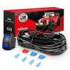 imageNilight 16AWG LED POD Lights Wiring Harness Kit LED Light Bar 12V 5Pin Rocker Switch Laser On Off Waterproof Toggle Switch Power Relay Blade Fuse2 Leads 2 Years Warranty BlackLED POD Lights Wiring2 Leads