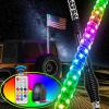 imageNilight 1PC 4FT Spiral RGB Led Whip Light with Spring Base Chasing Light RF Remote Control Lighted Antenna Whips for CanAm ATV UTV RZR Polaris Dune Buggy Offroad Truck 2 Years WarrantyRGB
