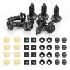 imageNilight 200PCS Car Retainer Clips 6mm 7mm 8mm 9mm 10mm Expansion Screws Replacement Kit Bumper Push Rivet Clips for GM Ford Toyota Honda Chrysler Nissan8Set License Plate Screw Kit