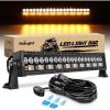 imageNilight 22Inch 480W LED Light Bar Spot Flood Amber White Strobe 6 Modes Memory Function Reset Function OffRoad Truck Car ATV SUV Cabin Boat with 16AWG Wiring Harness Kit1 LeadAmber White3 Modes