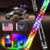 imageNilight 2PCS 4FT RGB LED Whip Light and 8 PCS Rock Lights Combo Remote ampamp App Control wDIY Chasing Patterns Stop Turn Reverse Safety Antenna Lighted Whips for ATV UTV2FT2PCS