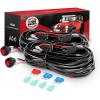 imageNilight 2PCS LED Light Bar Wiring Harness Kit 16AWG 12V On Off Waterproof Switch Power Relay Blade Fuse2 Lead