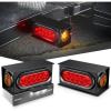 imageNilight 2PCS Steel Trailer Light Boxes Housing Kit w6Inch Oval Red LED Trailer Tail Lights 2 Inch Round Red LED Side Marker Lights wGrommet Plugs Wire connectorsRed Oval Amber Marker Trailer Light Box