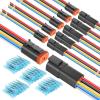 imageNilight 4 Pin DT Connectors 16AWG 6 Kits Male Female Electrical Connector Waterproof Plug and Play wHeat Shrink Butt Terminals for Automotive Cars Truck Motorcycle Marine Boats