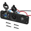imageNilight 4 in 1 Charger Socket Panel Dual QC30 USB Charger with LED Voltmeter Display and Cigarette Lighter Socket and Power Cutoff SwitchAvoid Battery Drain Off Switch for UTV ATVBlack RedDual USB