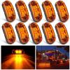 imageNilight 4PCS 39 Inch 3 Led Truck Trailer Light Front Rear LED Side Marker Lights Clearance Indicator Lamp Waterproof Sealed Surface Mounted LED Marker LightAmber 10PCS Universal
