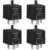 imageNilight 4PCS Flasher Relay Adjustable 3 Pin CF13 JL02 Electronic Blinker Relay 12V 150W Fixes Car Turn Signal and Hazard Warn Hyper Blink Flash or No Flash for LED and Halogen Bulbs 2 Years Warranty4 Pin Blinker Relay