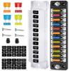 imageNilight 6 Way Fuse Block with Negative Bus 12V Blade Fuse Holder ATCATO Standard Fuse Box Label Stickers Waterproof Cover Fuse Panel for Automotive Cars Trucks RVs Campers Vans 2 Years Warranty12 Way Fuse Block