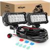 imageNilight 60002FB 36W 65Inch Flood LED Light Bar  OffRoad Driving Fog Light for Boats Trucks  2PCS Super Bright 2 Years Warranty2Pcs 36W Led Pods wWiring Harness