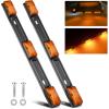 imageNilight 9 LED Marker Tail Trailer Light Bar 142Inch 2 PCS Red Clearance Identification Running Mark ID Rear Stainless Steel Bracket for 12V Pickup Truck RV BoatAmber 2Pcs