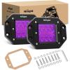 imageNilight Flush Mount LED Light Pods 2 PCS 42 W Amber Upgraded Spot Flood Combo Driving Fog Lights Off Road Lights Bumper LED Work Light for Truck SUV ATV UTV Pickup Van Boat TractorPurple Light