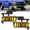 imageNilight Fog Light Assembly Compatible with 1999 2000 2001 2002 Chevy Silverado 1500 2500 20012002 3500 Chevy Silverado 20002006 Suburban TahoeSilverado 19992002 Amber