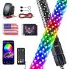 imageNilight LED Fat Whip Light 2PCS 1FT RGB Lighted Antenna Whips with Remote ampamp App Control DIY Chasing Patterns Brake Reverse Turn Lights for ATV UTV Polaris RZR Canam Dune Buggy Pickup Trucks Jeep2FT2PCS