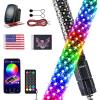 imageNilight LED Fat Whip Light 2PCS 1FT RGB Lighted Antenna Whips with Remote ampamp App Control DIY Chasing Patterns Brake Reverse Turn Lights for ATV UTV Polaris RZR Canam Dune Buggy Pickup Trucks Jeep3FT1PC