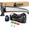 imageNilight LED Light Bar 32Inch 180W Spot Flood Combo Led Off Road Lights 12V 5Pin Rocker Switch LED Light Bar Wiring Harness Kit 2 Years Warranty ZH079 ClearWhite50Inch 288W Light Bar Wiring Harness