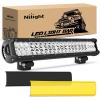 imageNilight LED Light Bar with YellowBlack Covers 2 PCS 36 W 65 Inch Flood Off Road Lights Super Bright Driving Fog Boat Lighting Pods for Trucks Pickup Golf Cart SUV ATV UTV 4x4 Van Camper20 inch light  cover