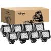 imageNilight LED Pods 8PCS 18W 1260lm Flood LED Light Bar Driving Fog Light Off Road Lights Work Light 24V 12V for Motorcycles Van Camper Wagon Car Pickup ATV UTV SUV Truck Boat