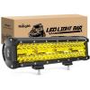 imageNilight Led Light Bar 12Inch 300W Triple Row Flood Spot Combo 30000LM Bar Driving Boat Lighting Led Off Road Lights for Trucks2 Years WarrantyYellow