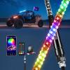 imageNilight RGB Whip Light 1PC 2FT Lighted Antenna Whips with Remote ampamp App Control DIY Chasing Patterns Brake Reverse Lights for ATV UTV Polaris RZR Canam Dune Buggy Pickup Trucks Jeep