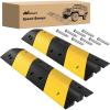 imageNilight Rubber Speed Bump 393quot Heavy Duty 2 Channel Cable Protector Speed Humps for Garage Gravel Roads Asphalt Concrete 19000 lbs Load Capacity 2Pack