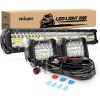 imageNilight Side Shooter LED Light Bar Set 20 Inch Triple Row Spot Flood Combo Lights 2PCS 43quot Pods with 5Pin Rocker Switch Wiring Harness Kit for Truck SUV ATV UTV20Inc Lights2Pcs 4Inch LightsWiring Harness