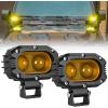 2Pcs 4Inch 48W Lights Amber 2Pcs 4Inch 48W Lights Amber