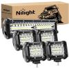 imageNilight Side Shooter Light Bar 12Inch Triple Row Spot Flood Combo Work Off Road Lighting on Truck SUV ATV UTV12Inch lights  4Pcs 4Inch pods