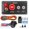 imageNilight Start Engine Button 12V DC 50A SPST on Off Momentary Switch Red Car Start Engine Button Stater Push Start Ignition Switch for Racing Sport Cars Trucks 2 Years WarrantyRed 4 in 1 Panel