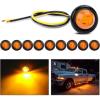 imageNilight TL03 10 PCS 34 Round Clearance LED Front Rear Side Indicator Bullet Marker Light for Truck RV Car Bus Trailer Van Caravan Boat 12V Amber10pcs Amber