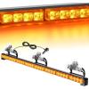 imageNilight Traffic Advisor Emergency Strobe Light Bar 35Inch 32LED 21 Flash Patterns Directional Safety Warning Lights with Cigar Lighter on Trucks Police Cars Construction VehiclesAmber