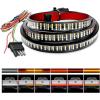 imageNilight Truck Tailgate Light Strip 48quot Aluminum Frame Triple Row 780 LED Strip with Red Running Brake Lights White Reverse Amber Sequential Turn Signals Strobe Lights2 Years Warranty48 Light Strip