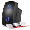 imageNilight Turn Signal Switch Blue 4Pin ONOffON Laser Etched SPDT Toggle Rocker Switches 12V 20A 24V 10A Jumper Wires for Cars RVs Campers TrailersARROWS