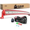 imageNilight ZH408 52Inch 783W Curved Triple Row Flood Spot Combo Beam Led Bar 78000LM Driving Lights with 12AWG Heavy Duty 12V 5Pin Rocker Switch Wiring Harness Kit1 Leadwaterproof50inch Light Bar Red Shell