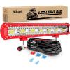 imageNilight ZH409 20 Inch 420W Triple Row Flood Spot Combo 42000LM LED Light Bar with Heavy Duty OffRoad Wiring Harness 2 Years Warranty Whitered shell
