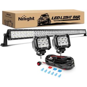 imageLED Light Bar Nilight 52 Inch LED Work Light Spot Flood Combo LED Lights Led Bar Driving Off Road Lights2 Years Warranty52Inch Lights LED Pods Wiring Harness