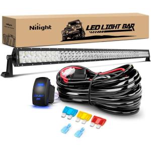 imageLED Light Bar Nilight 52 Inch LED Work Light Spot Flood Combo LED Lights Led Bar Driving Off Road Lights2 Years Warranty52Inch Lights Wiring Harness