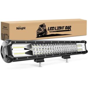 imageNilight  18005CA 26Inch Triple Row Lights 297W 29700LM Flood Spot Combo Beam Bar Driving Boat Super Bright Led Off Road Trucks2 Years Warranty