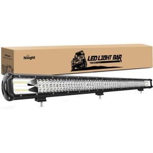 imageNilight  18007CA 37Inch Triple Row Led Light Bar 468W Flood Spot Combo 46800LM Driving Lights Boat Led OffRoad Lights for Trucks