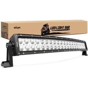 imageNilight  70015CA LED Light Bar 22Inch 120W Curved Spot Flood Combo LED Driving Lamp Off Road Lights LED Work Light for Trucks Boat Jeep Lamp2 Years Warranty